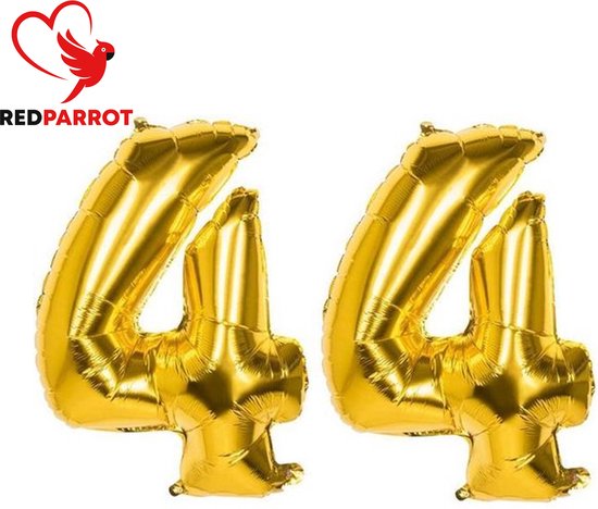 44 jaar | 81 CM XXL Ballon | verjaardag | verjaardagskado | Goud | Cijfer | Getal | Balon