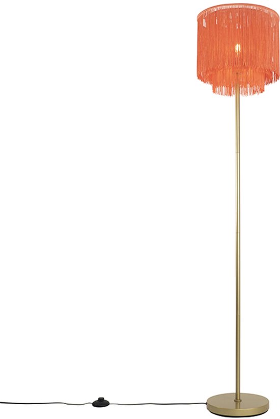 QAZQA franxa - Oosterse Vloerlamp | Staande Lamp - 1 lichts - H 1600 mm - Roze - Woonkamer | Slaapkamer | Keuken