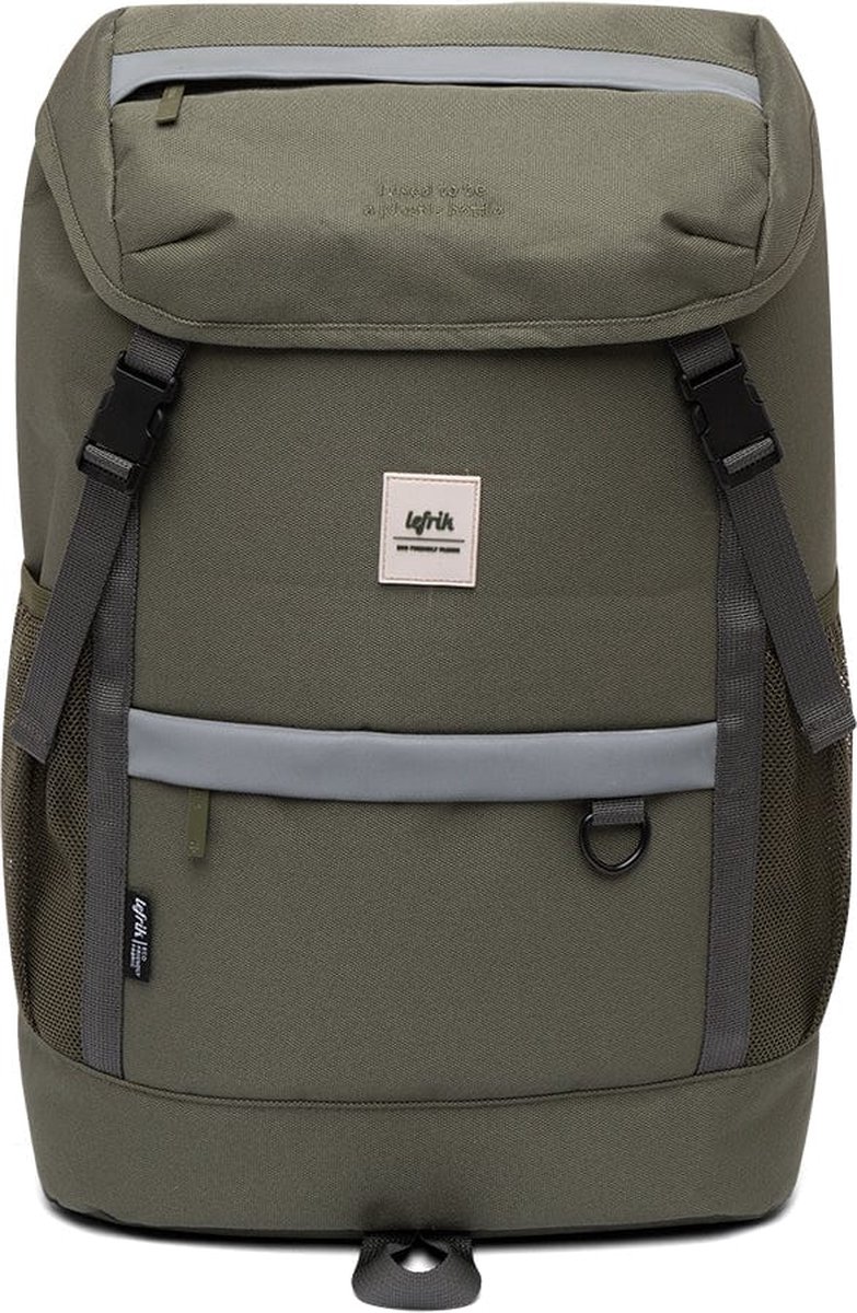 Lefrik Mountain Laptop Rugzak - Eco Friendly - Recycled Materiaal - 15 inch - Olive