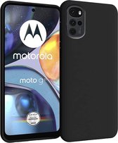 Casemania Hoesje Geschikt voor Motorola Moto G22 Zwart - Siliconen Back Cover