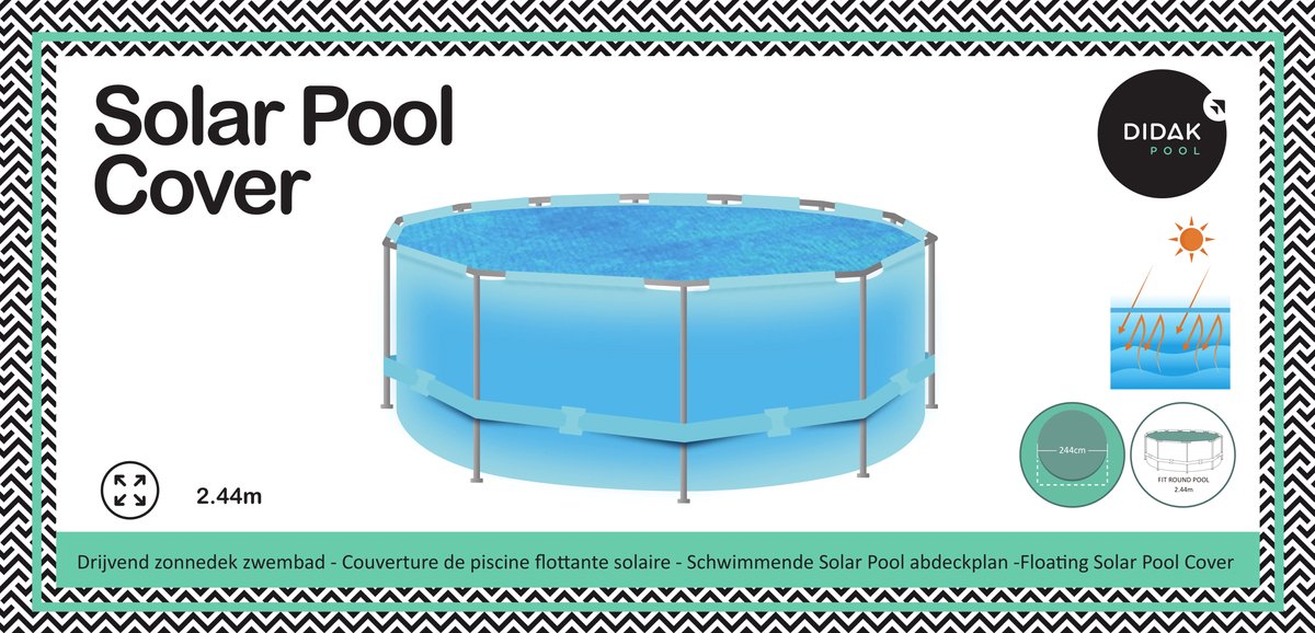 Didak Pool Solar Cover Rond - 2,44 m
