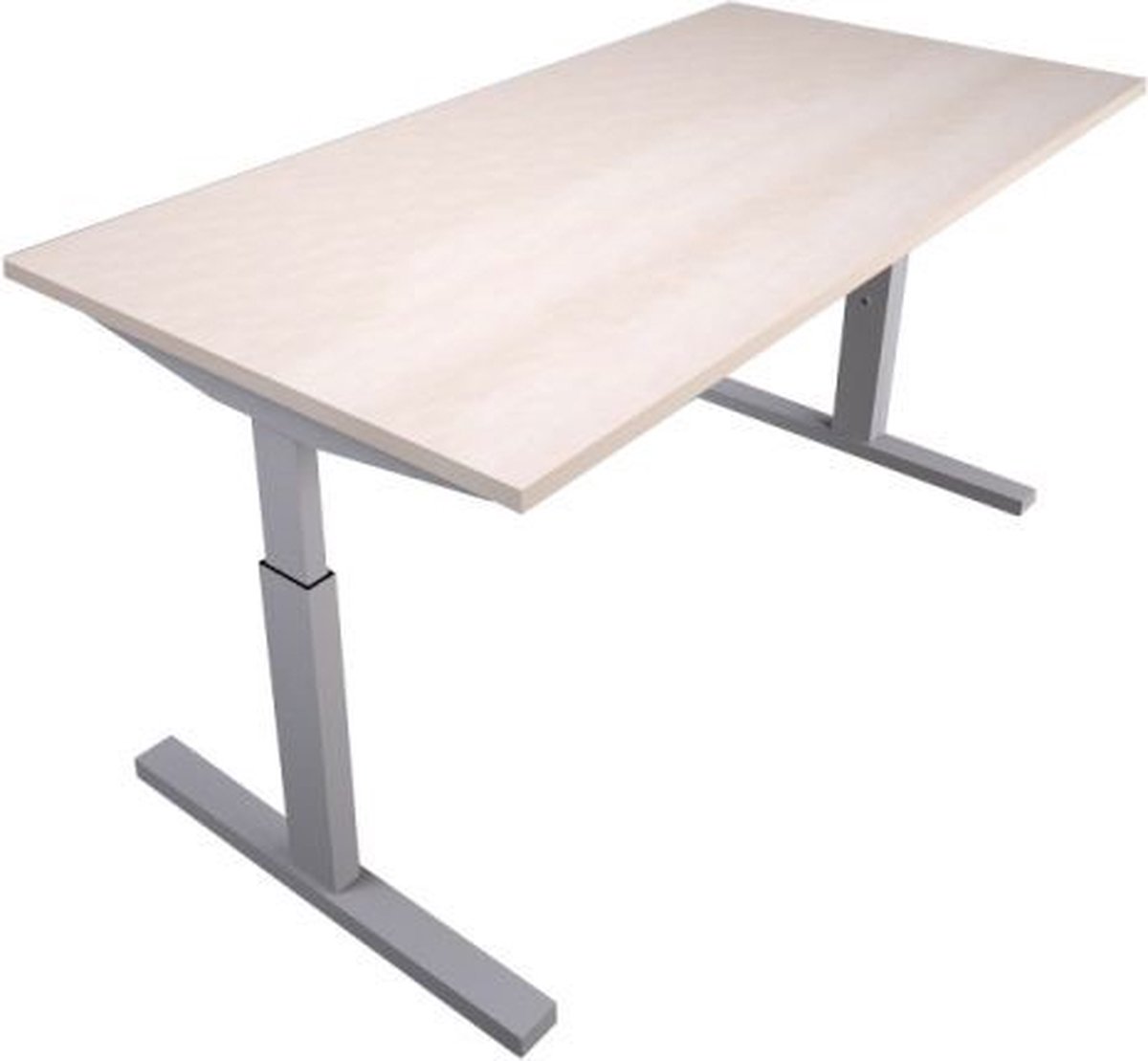Offeco  Bureau Lobo  - Verstelbaar - Bureaus - Bureau - Kantoormeubels - Game bureau - height adjustable desk - Gaming desk - computertafel - Thuiswerken - 160x80cm - Aluminium - Wild peren-- blad-  onderstel- x80
