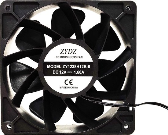 ZYDZ - ZY1238H12B - DC Brushless Fan 120MM - 12V , 1.6A - Molex