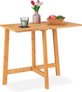 Relaxdays klaptafel rechthoek - houten balkontafel inklapbaar - kleine opklaptafel muur