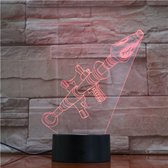 3D Led Lamp Met Gravering - RGB 7 Kleuren - Bazooka