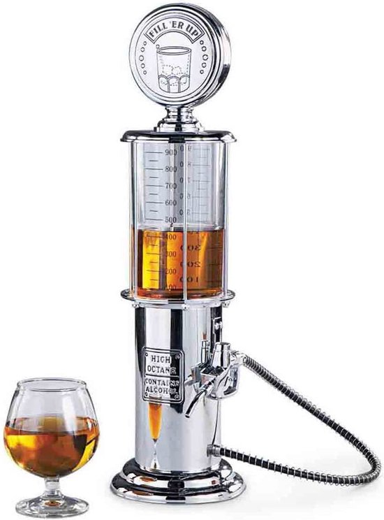 Retro Drankautomaat Chroom - Bierdispenser Met Uitgifte Slang Party Butler Nostalgie Design