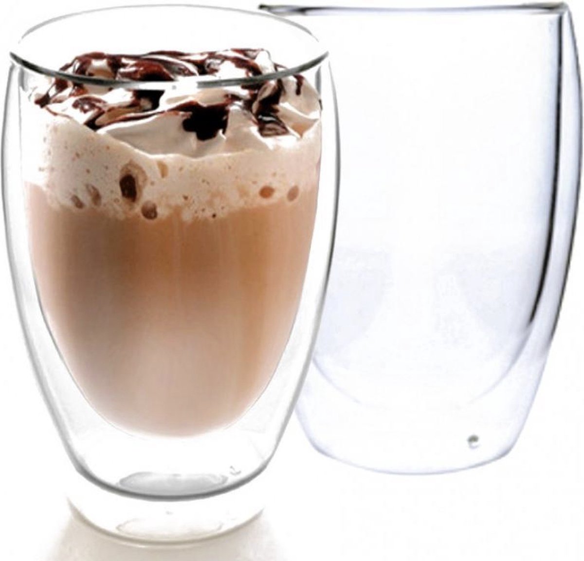 Dubbelwandige Glazen - 350ml - Set Van 6 - Latte Macchiato Espresso Koffieglazen - Koffiekopjes - Theeglazen - Koffieglas - ECdesign