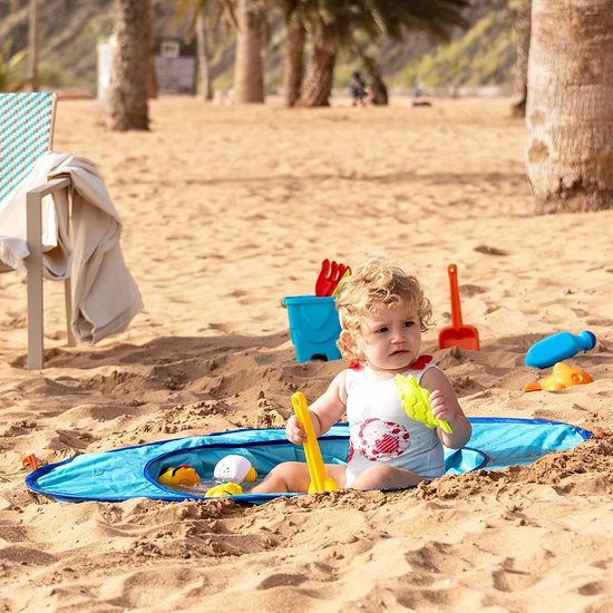 Babystrandtent strandtent met zwembad voor kinderen - opvouwbare pop-up strandtent - winddichte strandparasol - 4 haringen voor stevige bevestiging. van TechTack — afbeelding 5