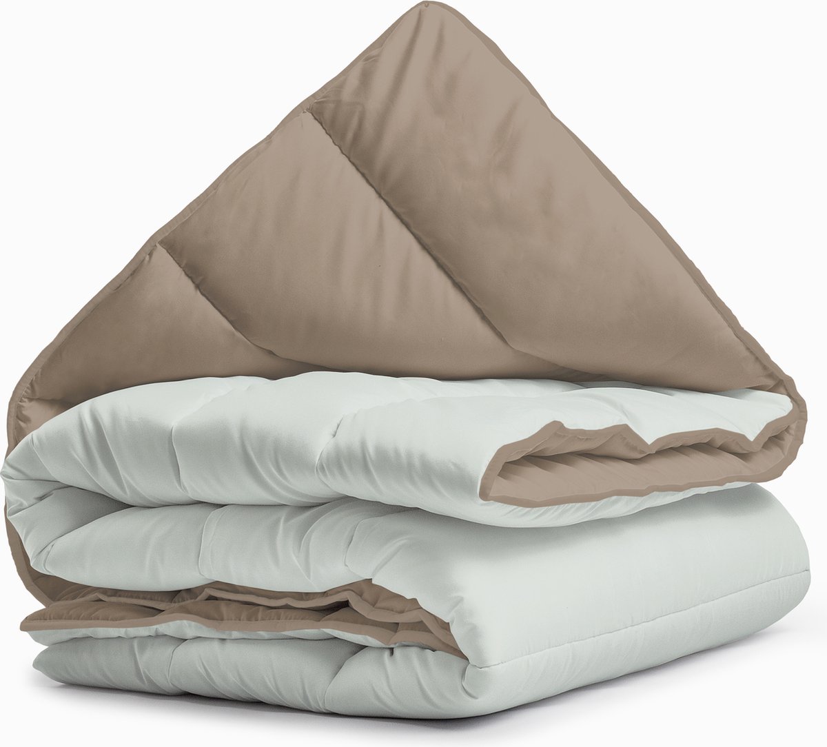 Sleeptime 2 in 1 Omkeerbare Dekbed - Dekbed zonder Overtrek - 240x200 - Taupe/Grijs