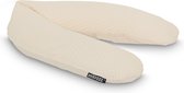 Snoozzz Zwangerschapskussen Zijslaapkussen Lichaamskussen Premium kwaliteit - 185 cm - microparel vulling - luxe draagtas - Wafel Champagne
