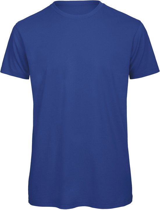 T-shirt Homme L B&C Col rond Manche courte Blue Royal % Katoen