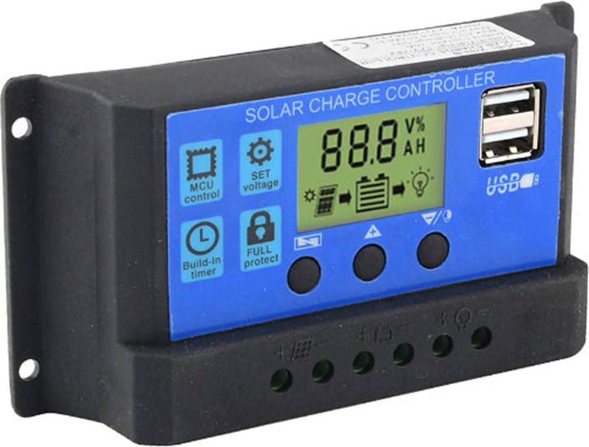 Accu regelaar 40A Solar laadcontroller | Laadregelaar Solar LCD USB
