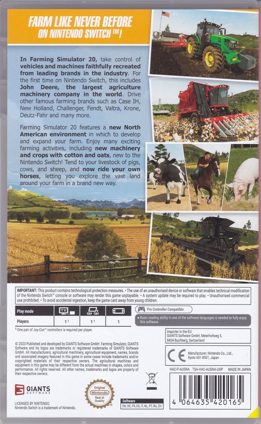 Farming Simulator 20 Switch