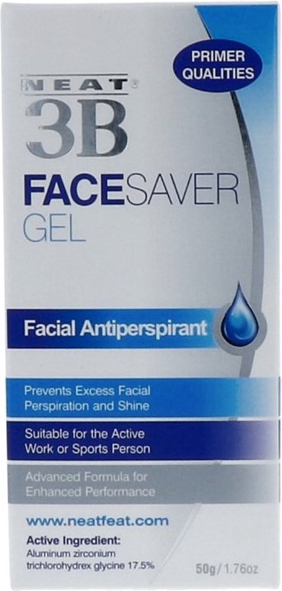 Neat Feat - Face Saver Anti Transpirant - voorkomt overmatig zweten in het gezicht - gel tube 50g
