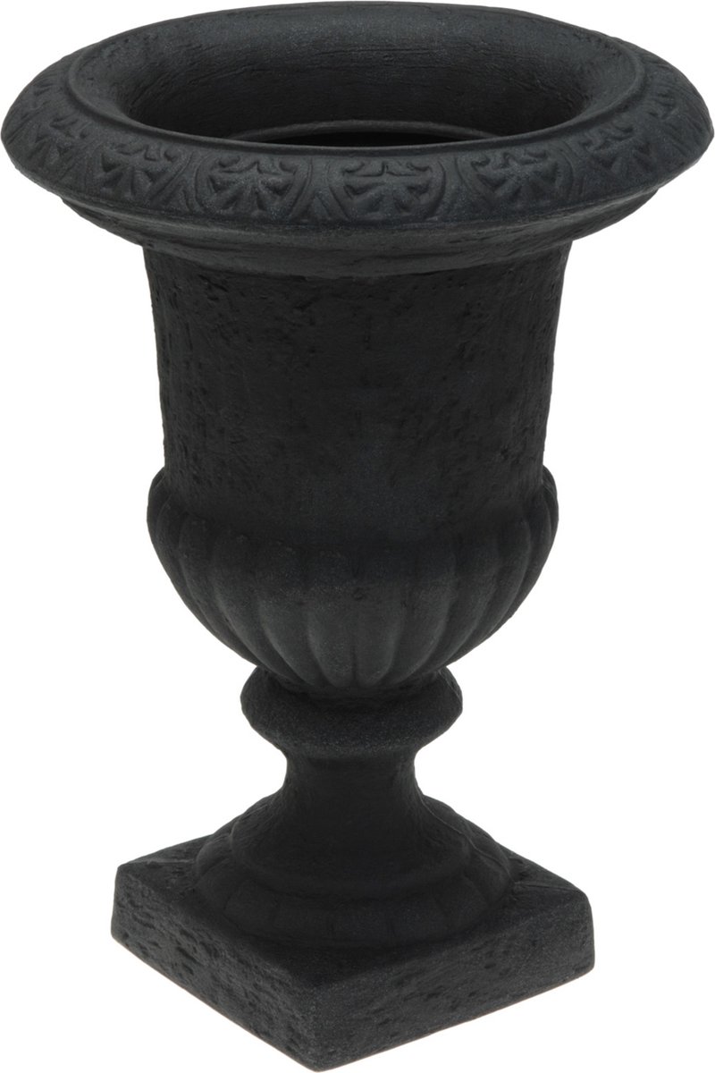 In & Out Deco bloempot kunststof - klassiek louvre vaas - hoog 53 cm - doorsnede 38 cm