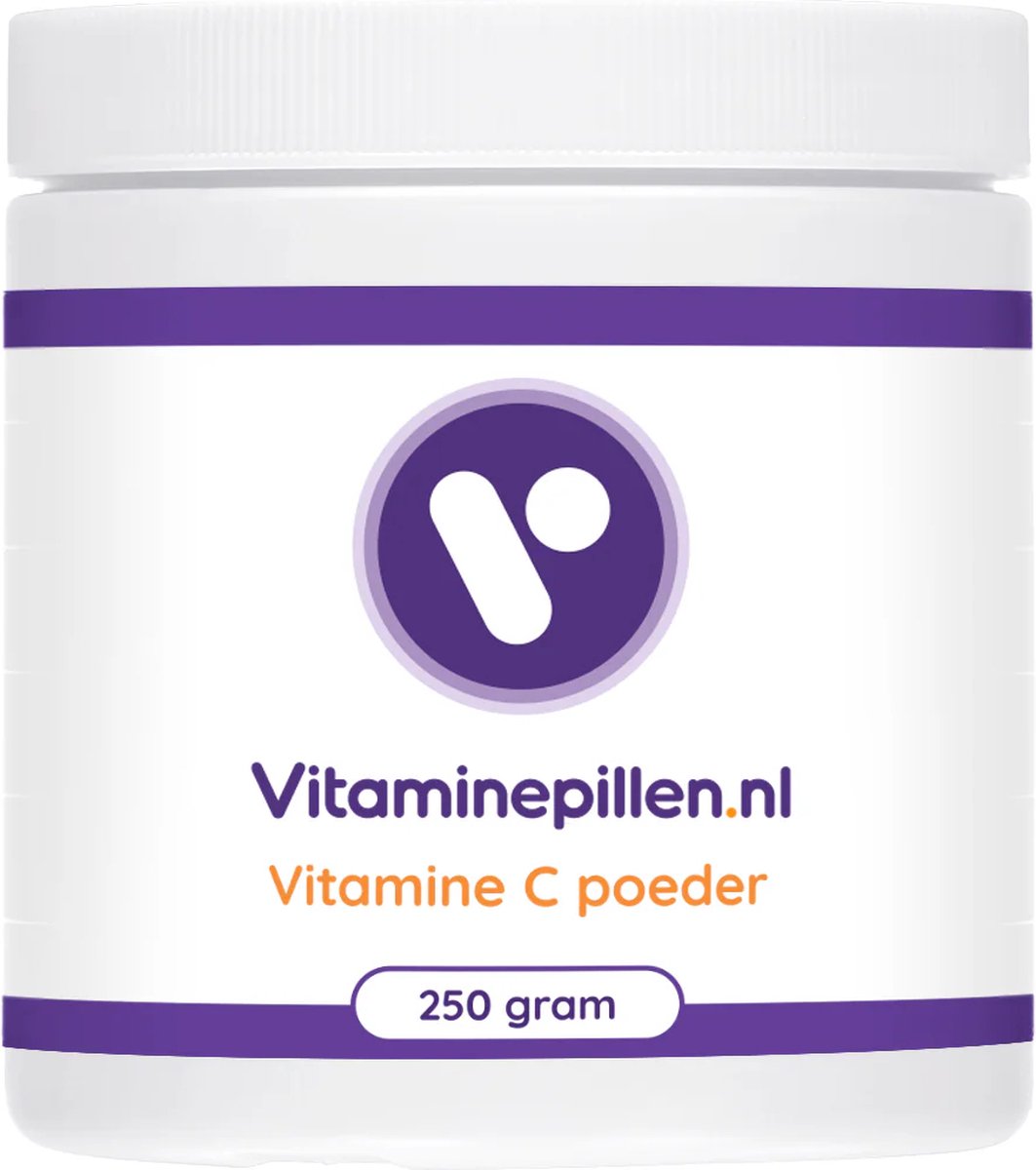 Goedkoopste Vitaminepillen.nl | Vitamine C - Poeder - 250 gram - Sterke anti oxidant. Helpt bij vermoeidheid. Activeert de natuurlijke energie in ons lichaam. Goed voor de huid en immuunsysteem. Stimuleert de aanmaak van collageen