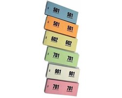 Benza Garderobenummers Nummerbloks Lootjes - 3 stuks