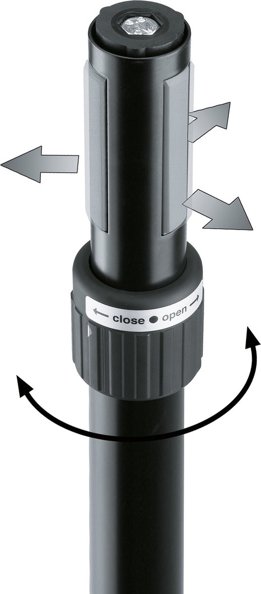König & Meyer 21364 tussenbuis Ring Lock M20, H 880 mm, zwart - Tussenpaal