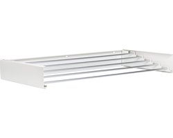 Vitapur Wanddroogrek - Droogrek inklapbaar - Droogrekken - Wasrek hangend - Wasdroogrek - Droogrek inklapbaar - 80 x 40 cm - 4 meter drooglengte - Wit
