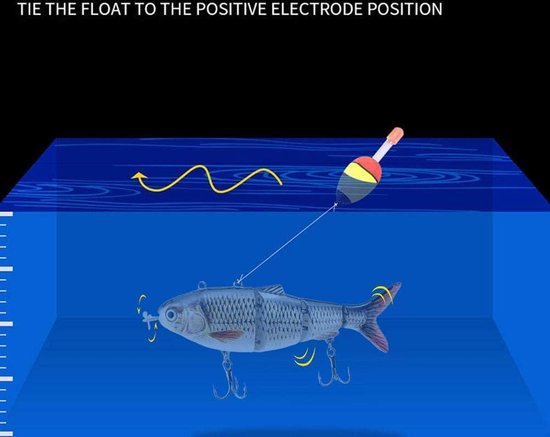 USB oplaadbaar elektrisch kunstaas met LED licht - Multi Jointed zelfrijdend - Zoetwater & Zoutwater visgerei van Angry Lures — afbeelding 5