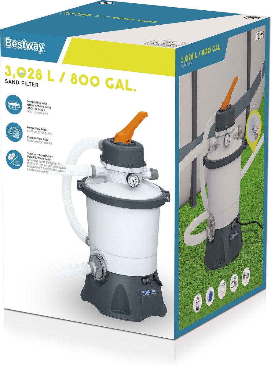 Bestway Flowclear zandfilterpomp 3.028 L/u – foto 5