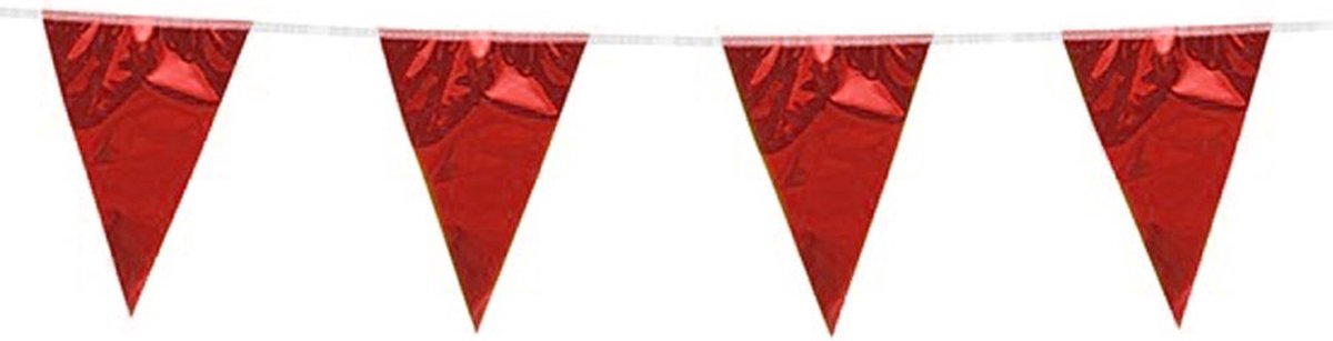 3x Vlaggenlijn Ruby Red 10 meter - Verjaardag Feest Party Festival Poolparty Decoratie