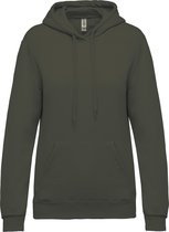 Sweatshirt Femme XS Kariban Manches longues Kaki foncé 80% Katoen, 20% Polyester