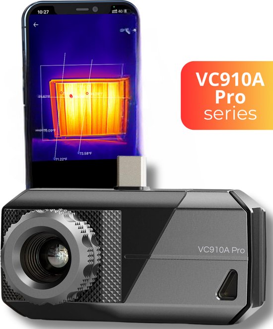 Foto: Visaly warmtebeeldcamera vc910a pro warmtemeter infrarood camera 500 meter bereik geschikt voor android windows inclusief opbergcase