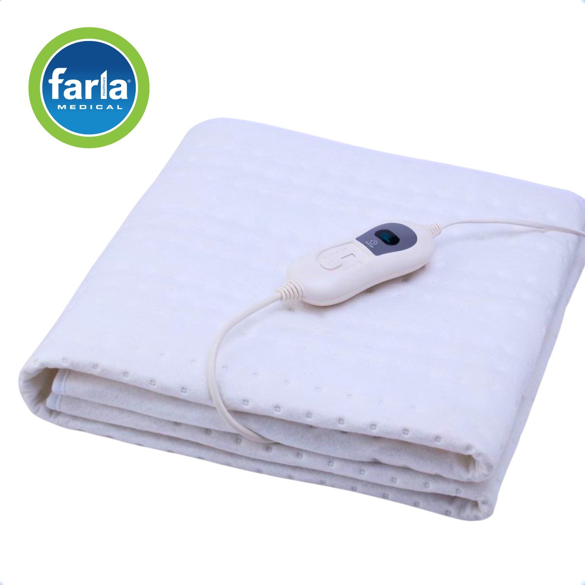Elektrische Onderdeken Wasbaar 150x80cm Wit 60W 3 standen - afbeelding 3