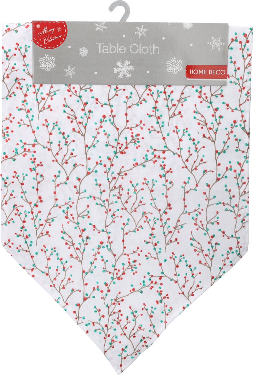 Feestelijke tafelloper, takjes, 150 cm