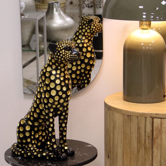 Gouden Leeuw Kandelaar met Vogels – Luxe Dutch Style Decoratie