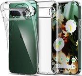 Coque fine transparente en TPU adaptée à Google Pixel 9 Pro XL | Coque arrière | Poids léger | Étui Ultra mince | Flexible | TPU souple | Transparent