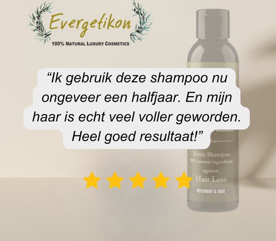 Shampoo - Tegen Haaruitval - Shampoo Zonder Sulfaten en Parabenen - Natuurlijke Shampoo - Evergetikon 150 ML