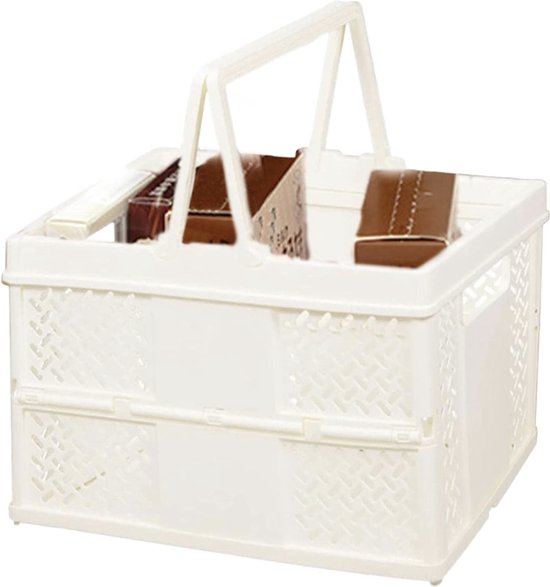 Ncrgb Opvouwbare kist, opbergmand, stapelbaar, klapkisten, manden, opbergdozen, klapmand voor keuken, slaapkamer, kantoor, 6 stuks, 30 x 20 x 12 cm