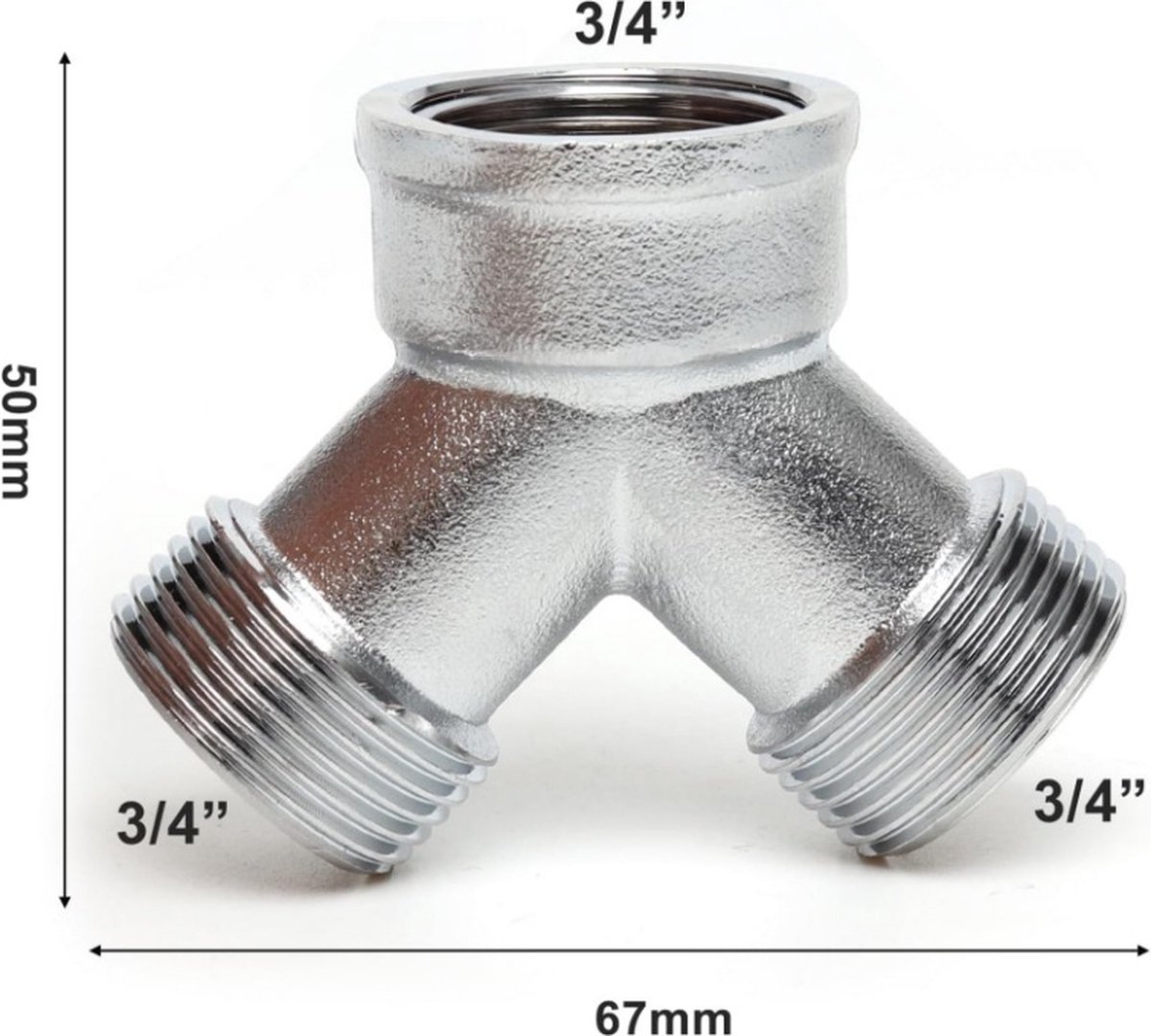Adapter voor afvoergarnituur voor wasmachine met uitgang voor buis 40 mm en ingang 18-23 mm - Y-splitter voor afvoerslang vaatwasser - inclusief 2 stuks metalen klemmen 20-32 mm