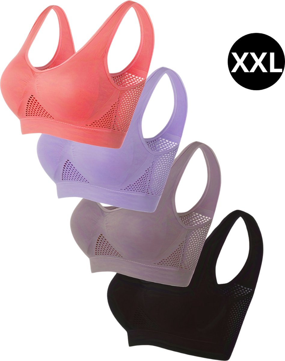 Bovista SportBH Zonder Beugel - Zonder Bandjes - Push-up Bh's - Comfort Bh - Gemengd - Sport mix