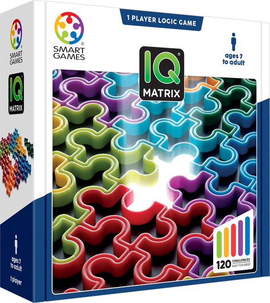 SmartGames - IQ Matrix - 120 uitdagingen - Denkspel kinderen én volwassenen - origineel cadeau