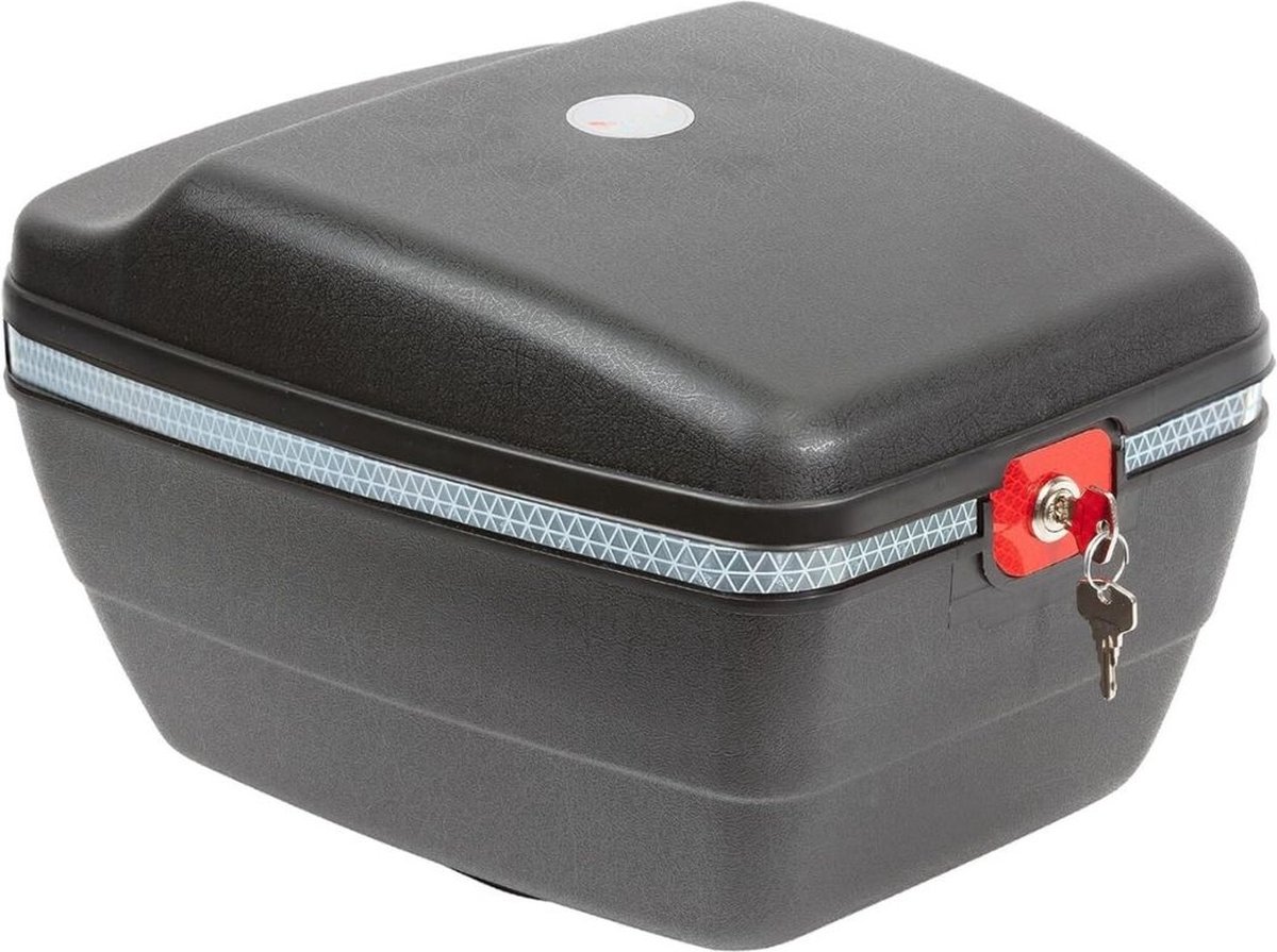 Topkoffer Voor Scooter – Motorkoffer - Helmkoffer – Topkoffer - Scooter Mand – Scooterkoffer - Motor Koffer – Grijs - 35 x 27 x 21 cm