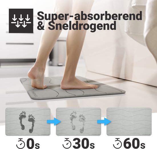 Antislip badmat, zwart beige super absorberende en antislip Antislip badmat, zwart beige super absorberende en antislip