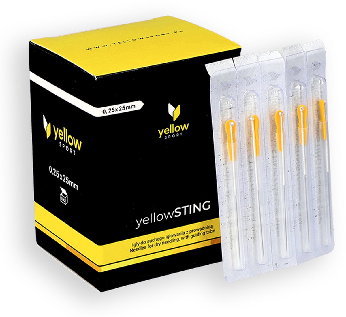 Goedkoopste Yellow Sting Dry Needle Naalden 0,25 x 0,25 mm