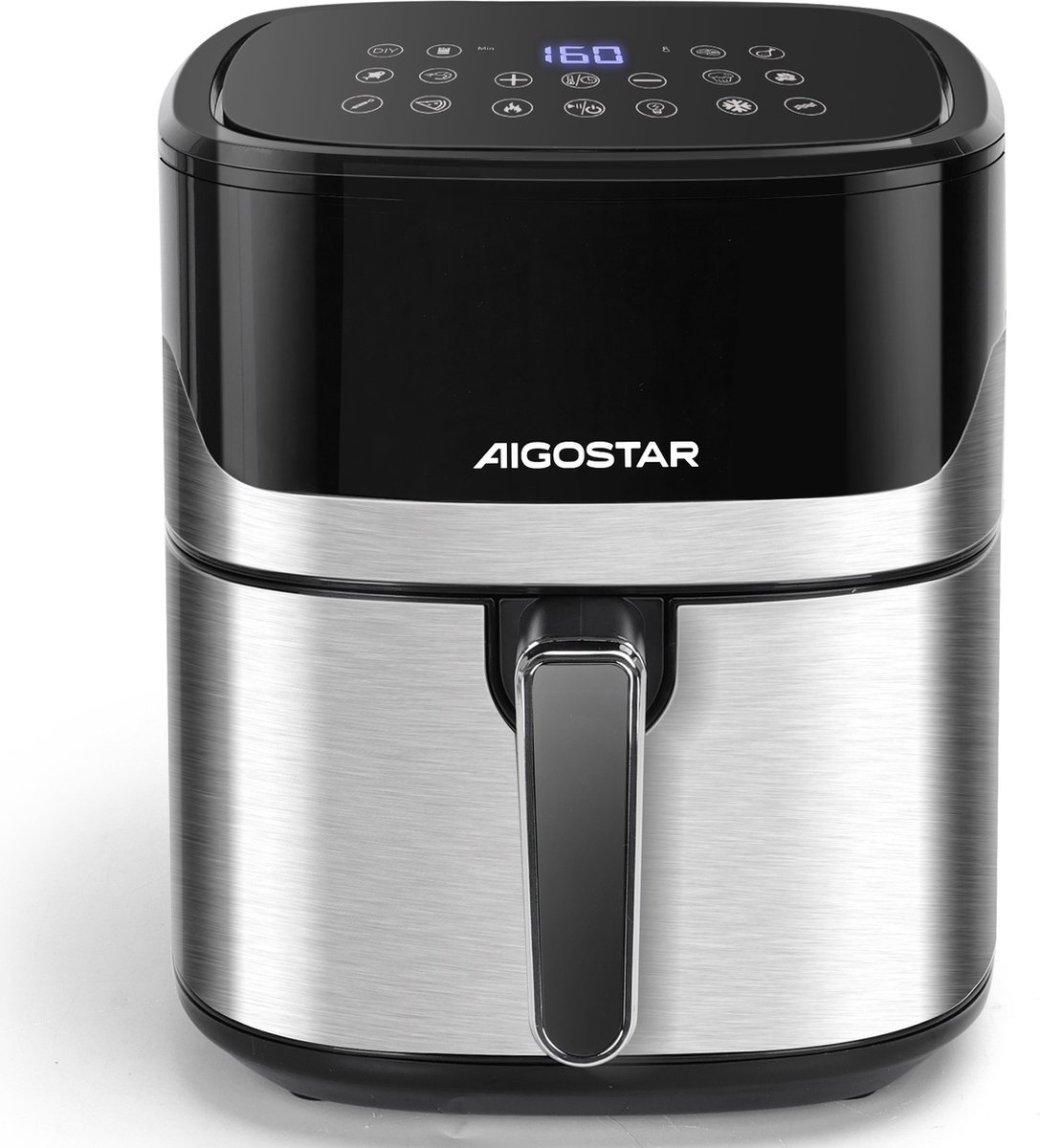 Aigostar 30AX1 Balloon Airfryer met venster 6 5L Heteluchtfriteuse 13 in 1 kookfuncties 1600w