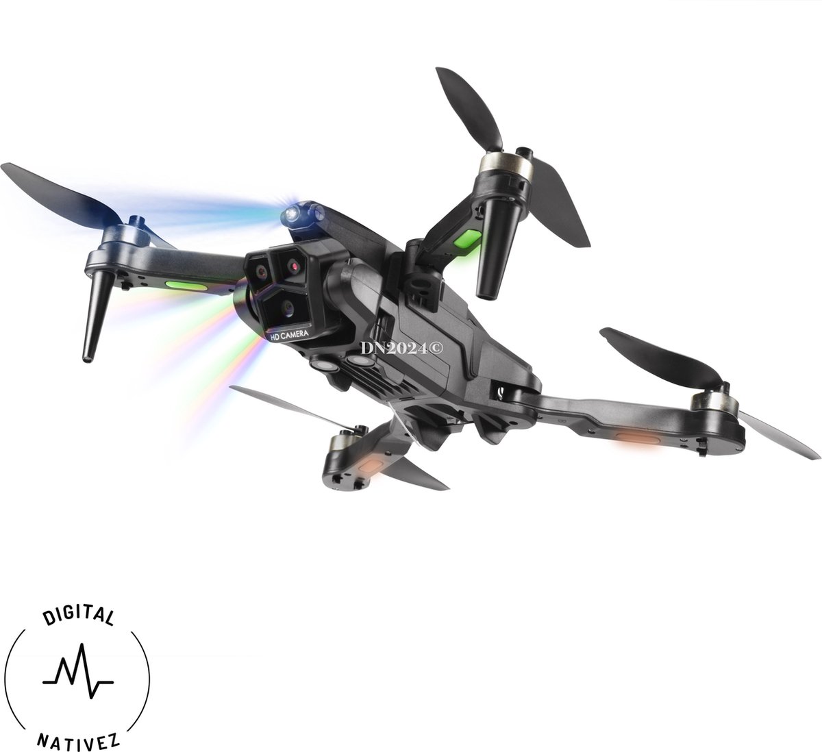 Digital Nativez Pro Drone - Triple Camera 4K - Borstelloze Motoren - GPS - Smart Follow incl. optical flow en opbergcase – foto 3