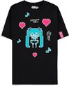 Hatsune Miku - Pixel Unisex T-shirt - M - Zwart