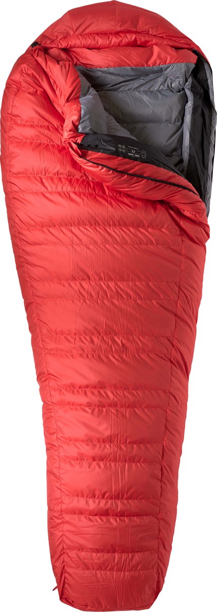 LOWLAND OUTDOOR® Donzen slaapzak - K2 Expedition - 1995 gr - 225 x 80 cm -35°C - Red