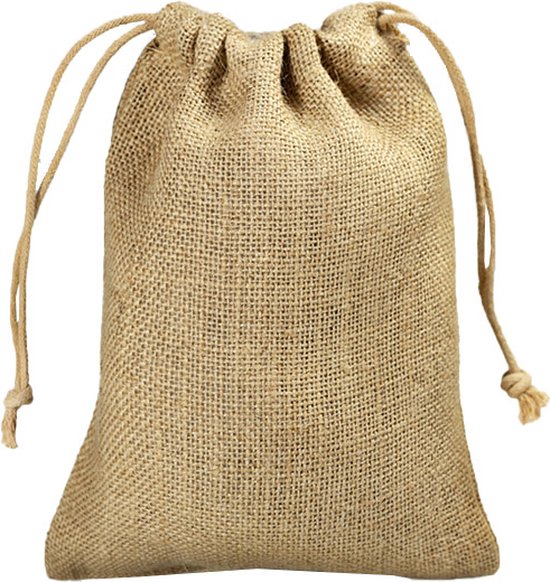 100 stuks Natuurlijk Jute Zakjes 15x20 cm 290 gr