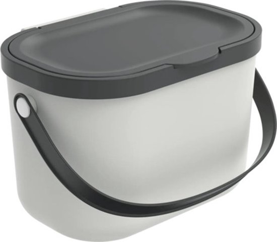 Rotho Albula afvalscheiders - GFT afvalbak - 3,2L - gerecycled materiaal - wit