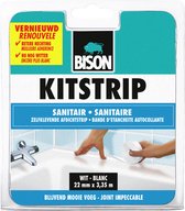 Bol.com Bison Kitstrip Sanitair wit 38 mm x 3.35 m zelfklevend afdichtstrip waterdicht voor allerlei voegen douchebak aanrecht s... aanbieding
