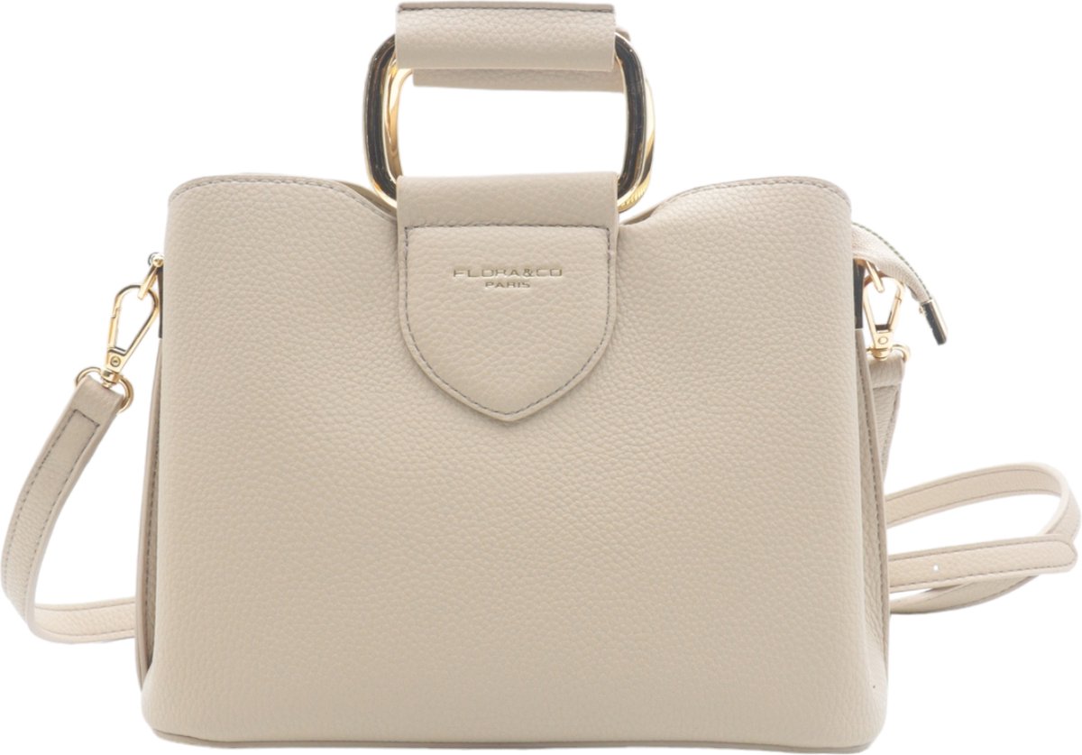 Flora&Co - Paris - Handtas/schoudertas - lange riem - beige