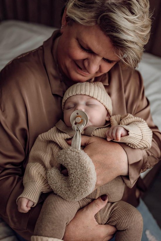 Maan fopspeenhanger knuffeldier - fopspeenhanger teddy beige - zacht en knuffelbaar van Yono Alyssa — afbeelding 4