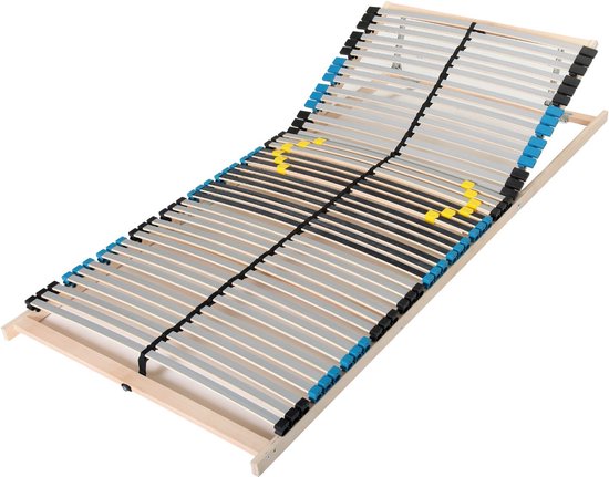 Stabiele lattenbodem 140x200, lattenframe van beukenhout, 42 latten, 7 comfortzones, verenhouten frame Made in Germany, lattenbodem 140 x 200 cm stijf, hoog draagvermogen tot 150 kg